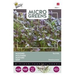 Diverse Restsalg: Microgreens - Sennepsfrø, Red Frills
