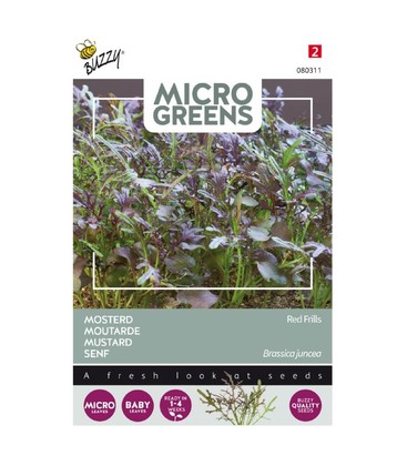 Outlet: Microgreens - Sennepsfrø, Red Frills