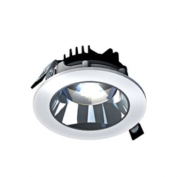 Producenter Model L Downlight 20W - nedsænket, uden lyskilde, justerbar retning 30°, 160x70 mm, hvid