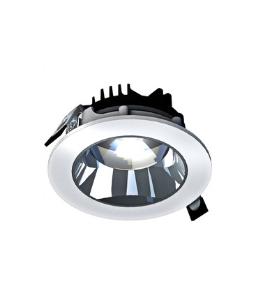 Model L Downlight 20W - nedsænket, uden lyskilde, justerbar retning 30°, 160x70 mm, hvid