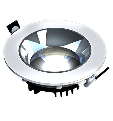 MODEL XL - Nedsænket Downlight uden lyskilde, justerbar retning 30W, 30° 220x70 mm hvid