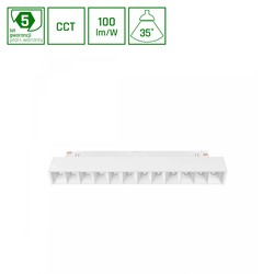 Elmateriel System Shift CCT- Grid S Skinne Lys 12W Hvid CCT Switch