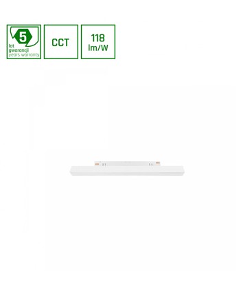 System Shift CCT- Line S Skinne - Lys 304x23x42mm, 8W, 100°, Hvid, CCT Switch