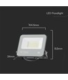 30W LED projektør - 135lm/W, Samsung LED chip, arbejdslampe, 1m ledning, udendørs
