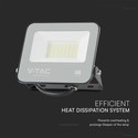 V-Tac 50W LED projektør, 135lm/W - Samsung LED chip, arbejdslampe, 1m ledning, udendørs