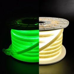 Arbejdsbelysning Selvlysende arbejdslys 25m 230V LED strip - IP67, 180 LED/m, 11W/m, 1000 lm/m, 4000K