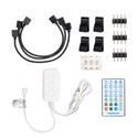 Wifi Smart LED TV Bagbelysning, 4x0,5m, 28-Knaps Controller/3-Tast Styringsboks