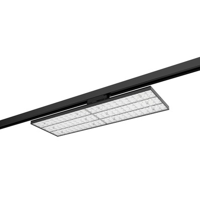 60W 3-faset Shoplight - 166lm/W, 90 graders spredning, Sort, LED board, butiksbelysning