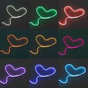 6x12 Neon LED strip - 1m, USB, ståltråd, RGB, 120 LED, 4,9W, IP65, med fjernbetjening