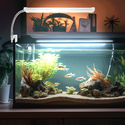 Akvarie LED klemmelampe - 8W, hvidt lys, justerbar størrelse