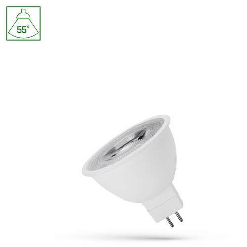 GU5.3 6W LED pære, 12V - 450lm, 55°, kold hvid, MR16