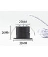 2W Ø3,8cm Focu38 møbelspot indbygning RA92 - 12V DC, Hul: Ø3,5 cm, Mål: Ø3,8 cm, Mat hvid