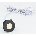 LEDlife Focu38 møbelspot indbygning RA92 - Hul: Ø3,5 cm, Mål: Ø3,8 cm, Sort, 2W, 12V DC