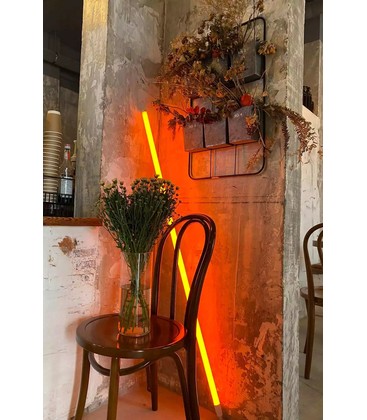 LEDlife Neon Tube LED 120 cm, Gul - Designer rør, Justerbar lysstyrke, inkl. ledning