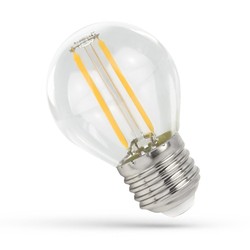 E27 almindelige LED 1W LED kronepære - G45, kultråd, klart glas, E27