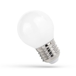 E27 almindelige LED 1W LED kronepære - G45, kultråd, matteret glas, E27