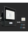 10W LED projektør - Samsung LED chip, arbejdslampe, med sensor
