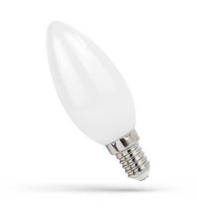 E14 1W LED kertepære - C35, Kultråd, matteret glas