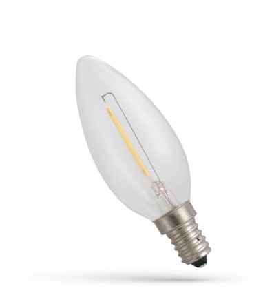 E14 1W LED pære - C35, kultråd, ekstra varm hvid, 1800K