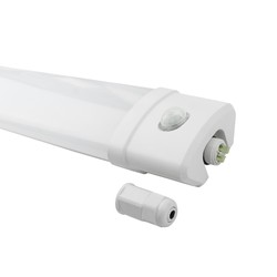 LED armatur Vandtæt 40W komplet LED armatur - 120 cm, IP65, PIR sensor, IK08, 230V