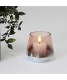 LED Bloklys, 2 stk, flammeeffekt, hvid - 5cm høj, Ø5cm, virker med fjernbetj (ikke inkl.), ægte stearin