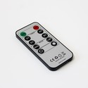 LED Bloklys sæt i glas Ø7,5cm, 3 stk, flammeeffekt - Inkl. fjernbetjening og timer, 10/12,5/15cm høj, ægte stearin