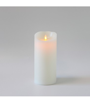 LED XL Bloklys 22,5cm høj, flammeeffekt, hvid - Ø10cm, 22,5cm høj, virker m. fjernbetj, timer, ægte stearin LED XL Bloklys 22,5cm høj, flammeeffekt, hvid - Ø10cm, 22,5cm høj, virker m. fjernbetj, timer, ægte stearin