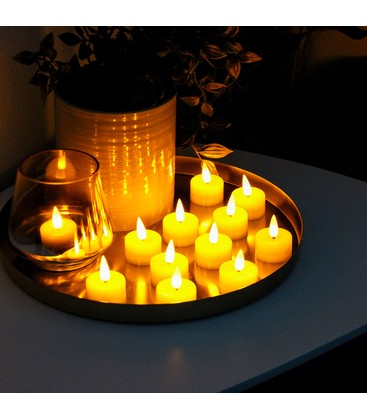 12-pak LED Fyrfadslys med flot flammeeffekt - Kommer komplet med batterier, klar til brug 12-pak LED Fyrfadslys med flot flammeeffekt - Kommer komplet med batterier, klar til brug