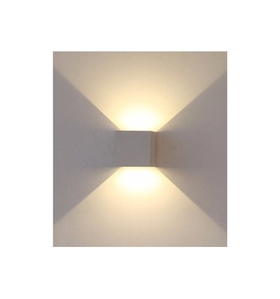 12W LED væglampe - IP65 udendørs, grå, firkantet, justerbar spredning, inkl. lyskilde