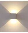 12W LED væglampe - IP65 udendørs, grå, firkantet, justerbar spredning, inkl. lyskilde
