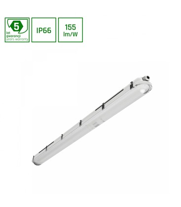 LIMEA Gigant Pro 40W - Vandtæt, 1200mm, Kold Hvid, 230V, 120°, IP66, IK10, 1190x72x70mm