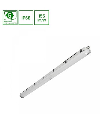 LIMEA Gigant Pro 80W/75W/70W/65W - Vandtæt, 1500mm, Neutral Hvid, 230V, 120°, IP66, IK10, 1490x72x70mm