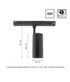 10W SMART LED skinnespot - 950lm, 3000K, hvid kant
