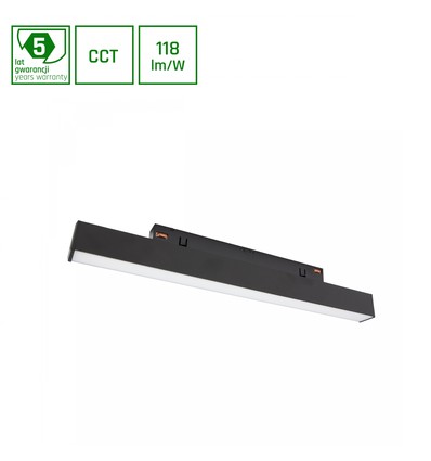 8W SYSTEM SHIFT LINE S skinnespot, 48V - CCT, 123lm/W, 48V DC, CLICK & SHIFT system