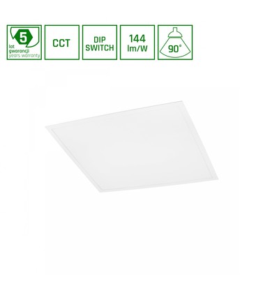 Algine Panel bagbelyst 25W/40W/45W - CCT 230V 120° IP20 UGR19 620x620x34mm hvid