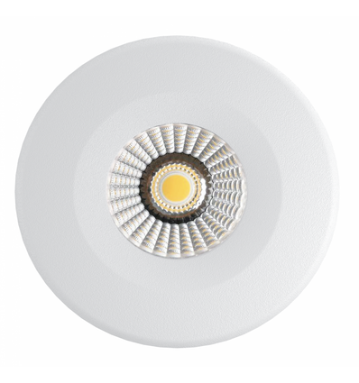 7W Ø9cm Lavprofil indbygningsspot dæmpbar RA97 - Hul: Ø6,8 cm, Mål: Ø9 cm