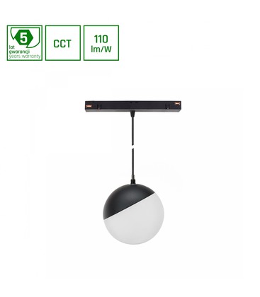 System Shift CCT- Globe P nedhængt Sphere skinne lys Ø100, 815mm kabel, 5W, 165°, sort, CCT switch System Shift CCT- Globe P nedhængt Sphere skinne lys Ø100, 815mm kabel, 5W, 165°, sort, CCT switch