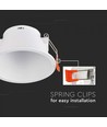 MR16/GU10 Downlight blænder ikke - Ekskl. lyskilde, hvid, Hul: Ø8,3 cm, Mål: Ø9,3 cm
