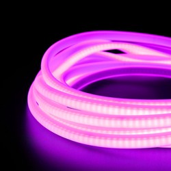 LED strip 5 m. vandtæt Lilla Neon COB strip - 230V, IP67, 288 LED, 11,5W/m, kan klippes for hver 10cm