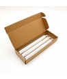 3-pak hvide LED stearinlys, flammeeffekt - Ø2,2cm, Højde: 24,5cm, stagelys, inkl. fjernb., timer, batteri