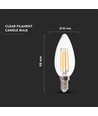 E14 4W 3-trin dæmpbar LED kertepære - Kultråd, varm hvid