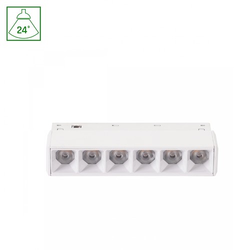 6W SHIFT Grid XS magnetisk spot til skinne, 48V - Hvid, 2700K, 11cm, IP20