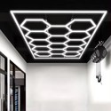 Hexagon LED 14 felter + ramme komplet sæt - 591W, inklusiv strømtilslutning