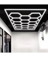 591W RA95 Hexagon LED 14 felter + ramme komplet sæt - Inkl. strømtilslutning