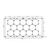 591W RA95 Hexagon LED 14 felter + ramme komplet sæt - Inkl. strømtilslutning
