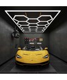 591W RA95 Hexagon LED 14 felter + ramme komplet sæt - Inkl. strømtilslutning