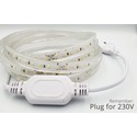 5 m. vandtæt LED strip (Type X-2) - 230V, IP67, 1300lm/m, 10W/m, kan klippes for hver 10cm