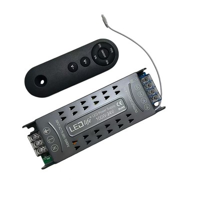 100W / 24V DC dæmpbar strømforsyning - 4.17A, IP20 indendørs, Med fjernbetjening, Flicker fri