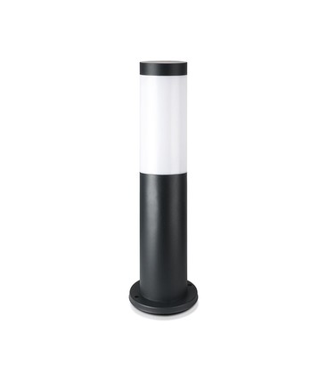 V-Tac sort havelampe, rustfri - 45 cm, IP44 udendørs, E27 fatning, uden lyskilde