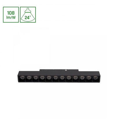 12W SHIFT BASIC GRID skinnespot til 48V skinnesystem - 4000K, 22cm, neutral hvid, magnetisk monteret